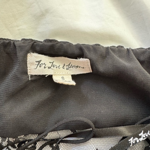 For Love And Lemons Pink and White Asymmetrical Ruffled Cocktail Dress - Picture 5 of 5